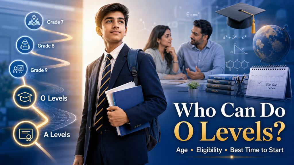 O Level eligibility and starting age guide illustration