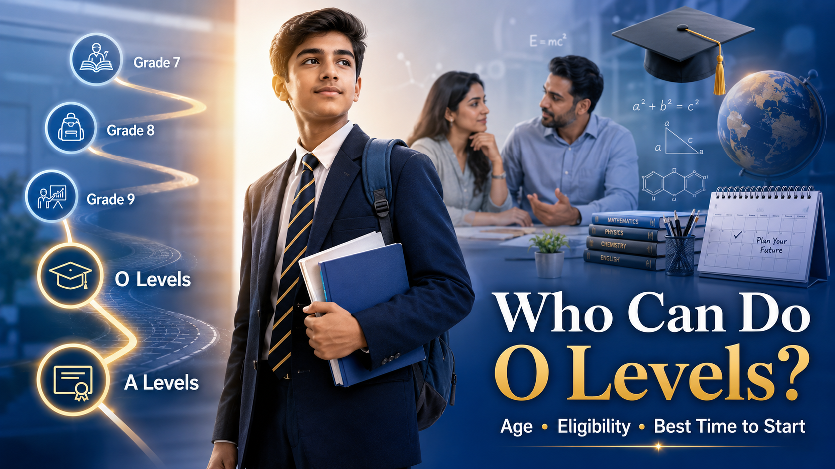 O Level eligibility and starting age guide illustration